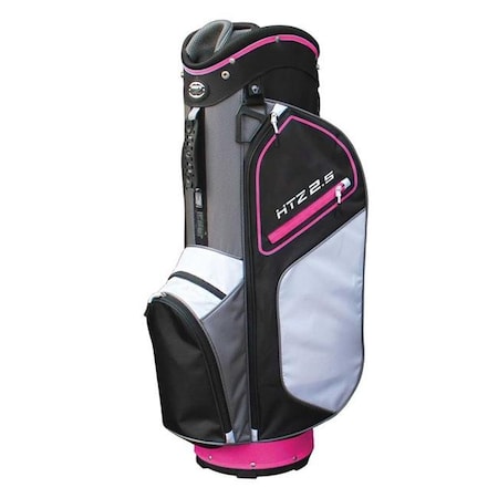 Hot-Z Golf Hot-Z 02HOT25CT20WMN11111BPW01 Ladies 2.5 Golf Cart Bag; Black; Pink & White 02HOT25CT20WMN11111BPW01